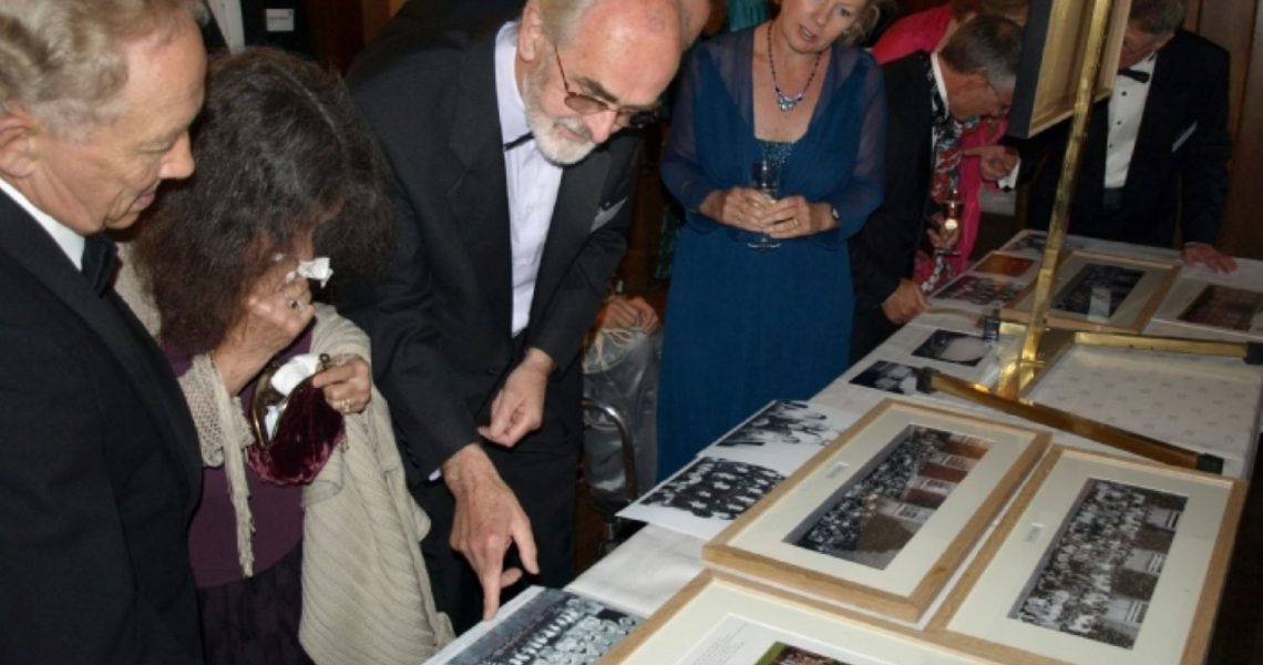 Browsing memorabilia during the 50th Anniversary Celebrations.